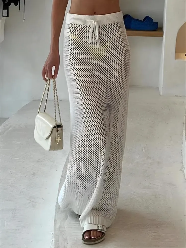 Crochet Beach Maxi Skirt sold by Streetwear Society product image thumbnail 5