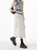 Slit & String Detailed Cargo Midi Skirt sold by Streetwear Society