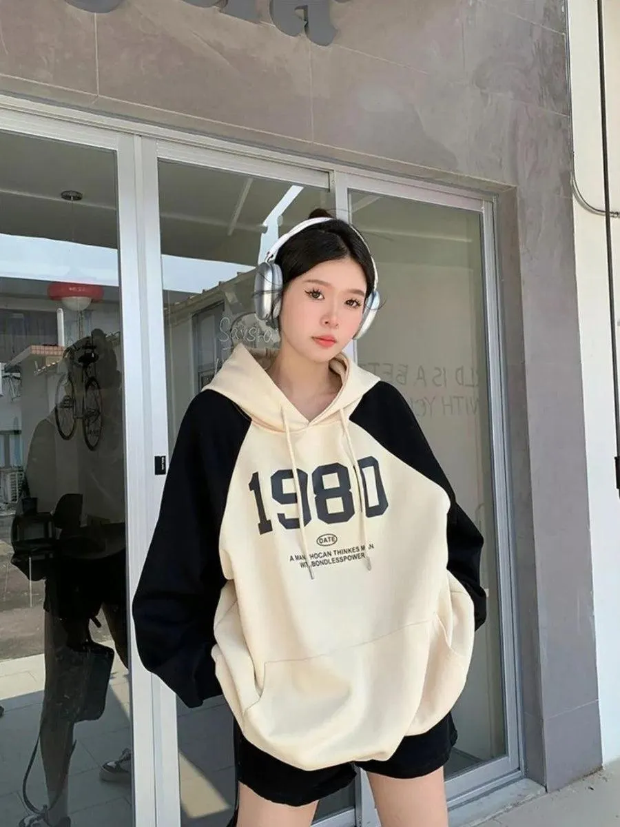 Y2K Oversized Patchwork Hoodie sold by Streetwear Society