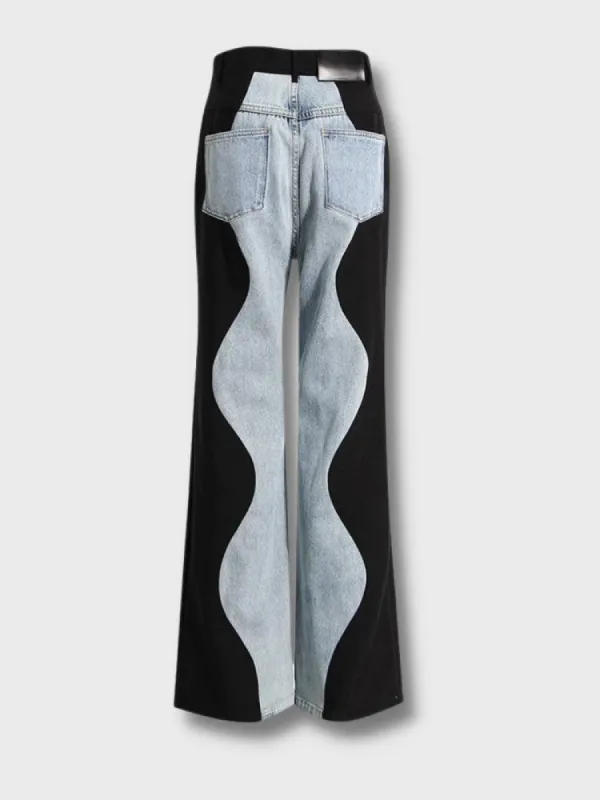 Y2K Wave Panel Jeans sold by Streetwear Society