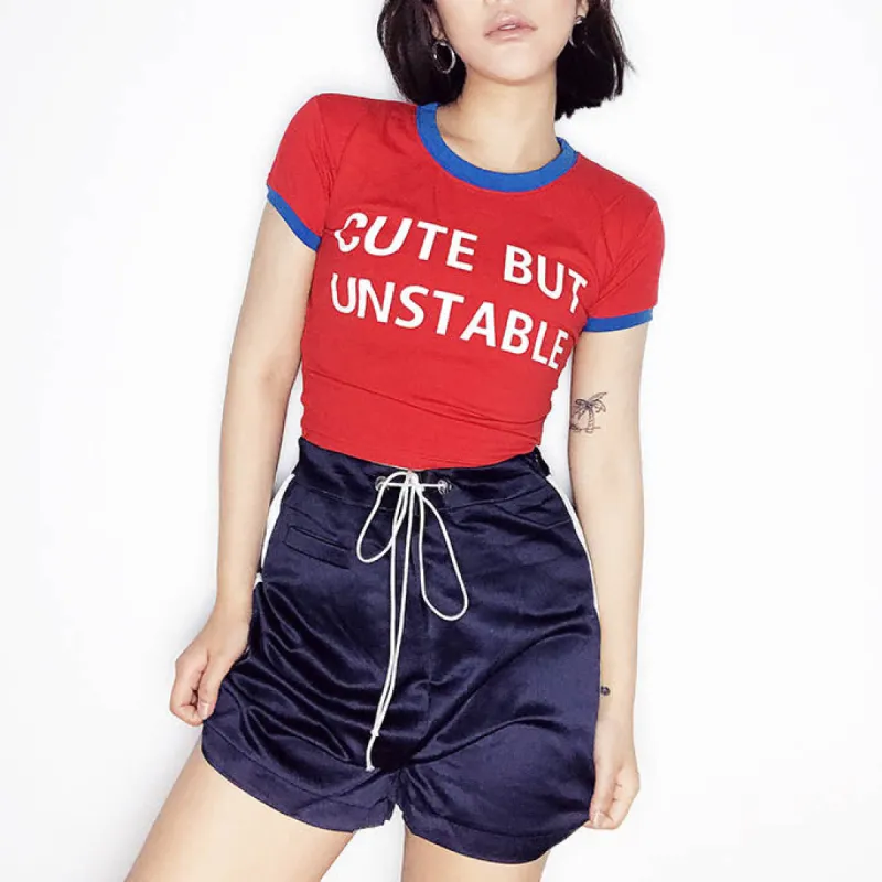 Cute But Unstable Crop Tee sold by Streetwear Society
