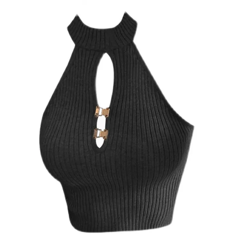 Florence Ribbed Halter Top sold by Streetwear Society