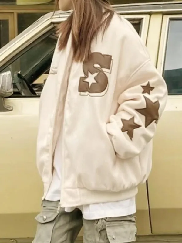 Street Embroidery Print Loose Baseball Jacket sold by Streetwear Society