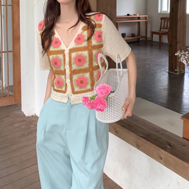 Flower Garden Crochet Top sold by Streetwear Society product image thumbnail 2