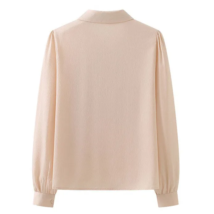 Good Manners Ruffle Bow Tie Neck Shirt sold by Streetwear Society product image thumbnail 5