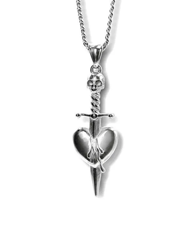Skeleton Sword Pendant Necklace sold by Streetwear Society