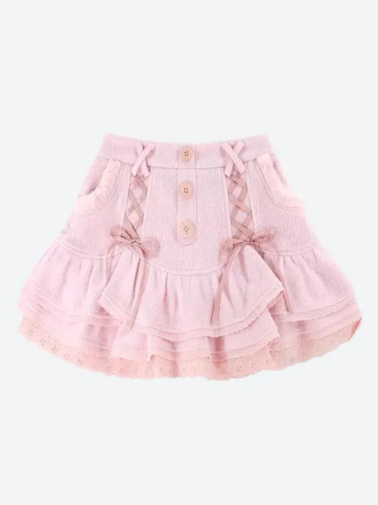 Kawaii Ruffled Layered Lace Mini Skirt sold by Streetwear Society product image thumbnail 3
