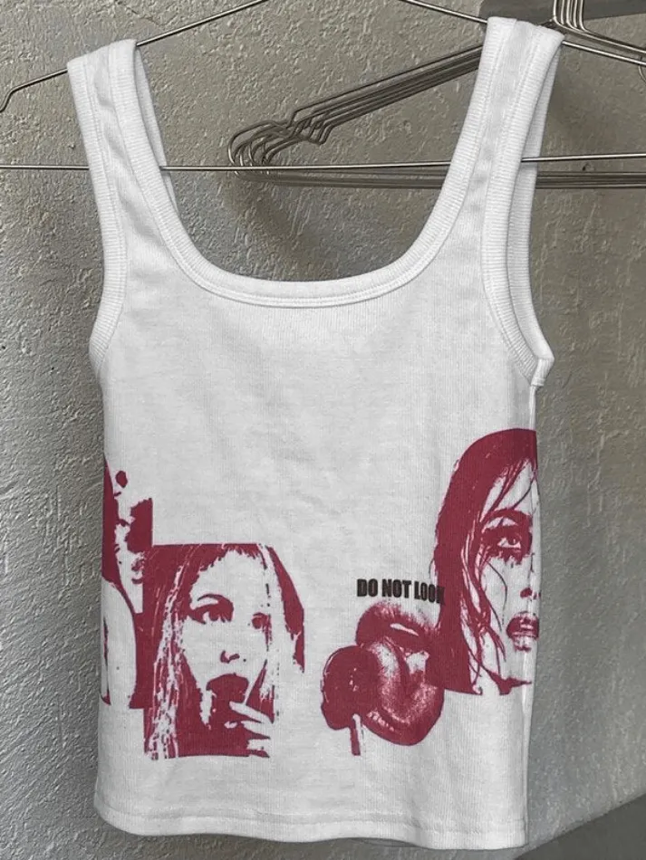 Button Front Ribbed Cropped Tank Top sold by Streetwear Society product image thumbnail 3