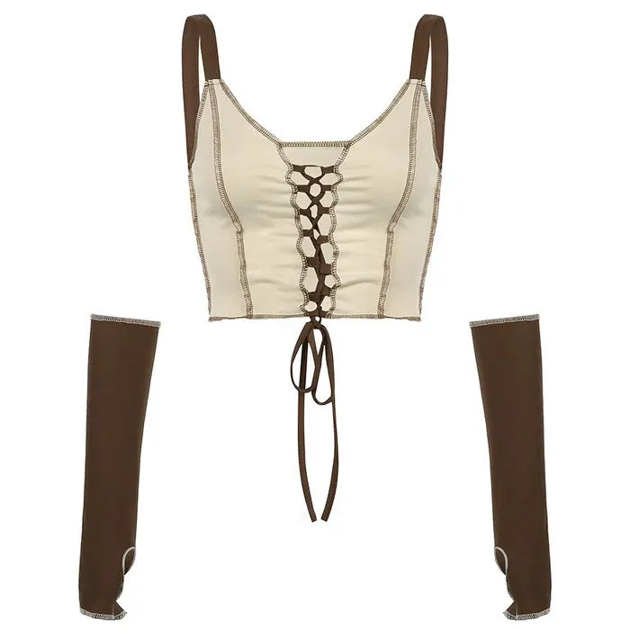 Young & Single Top & Arm Gloves Set sold by Streetwear Society product image thumbnail 2