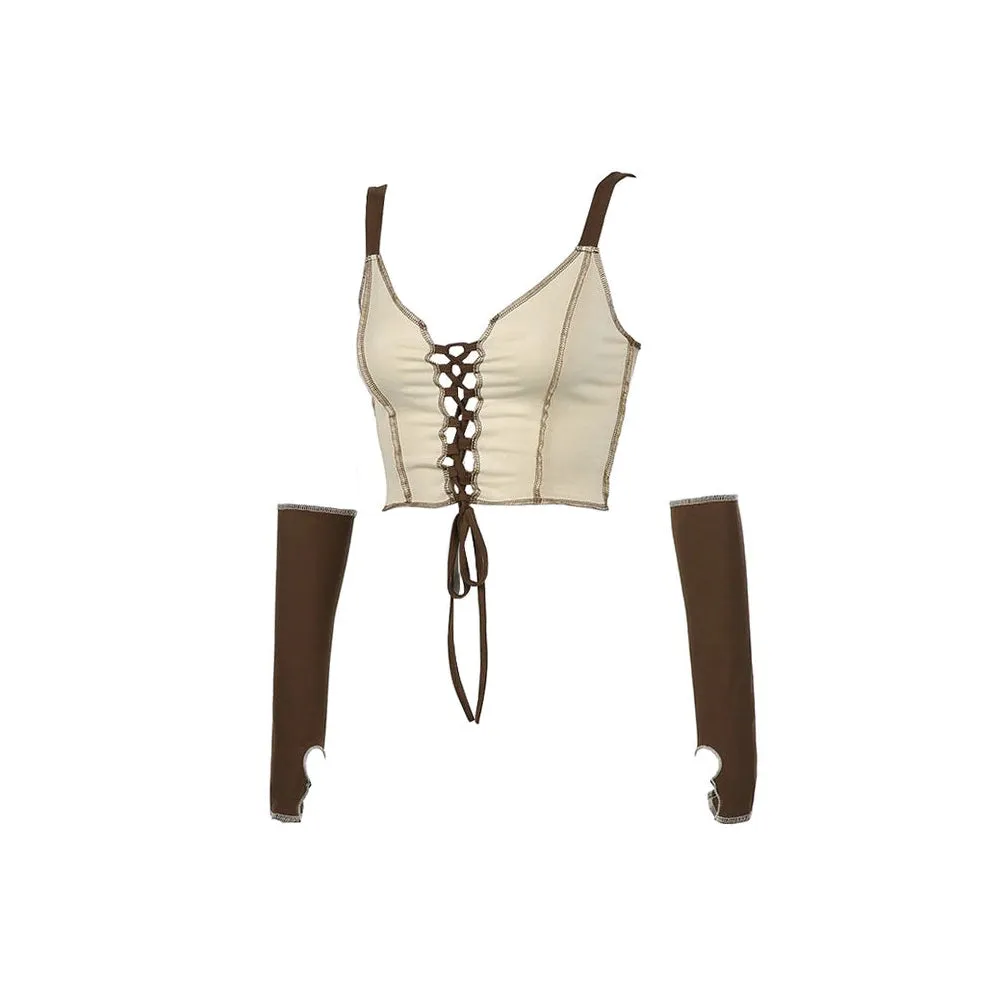 Young & Single Top & Arm Gloves Set sold by Streetwear Society product image thumbnail 3