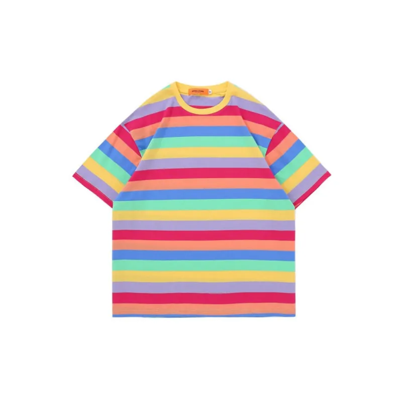 Pastel Oversized Stripe T-Shirt sold by Streetwear Society