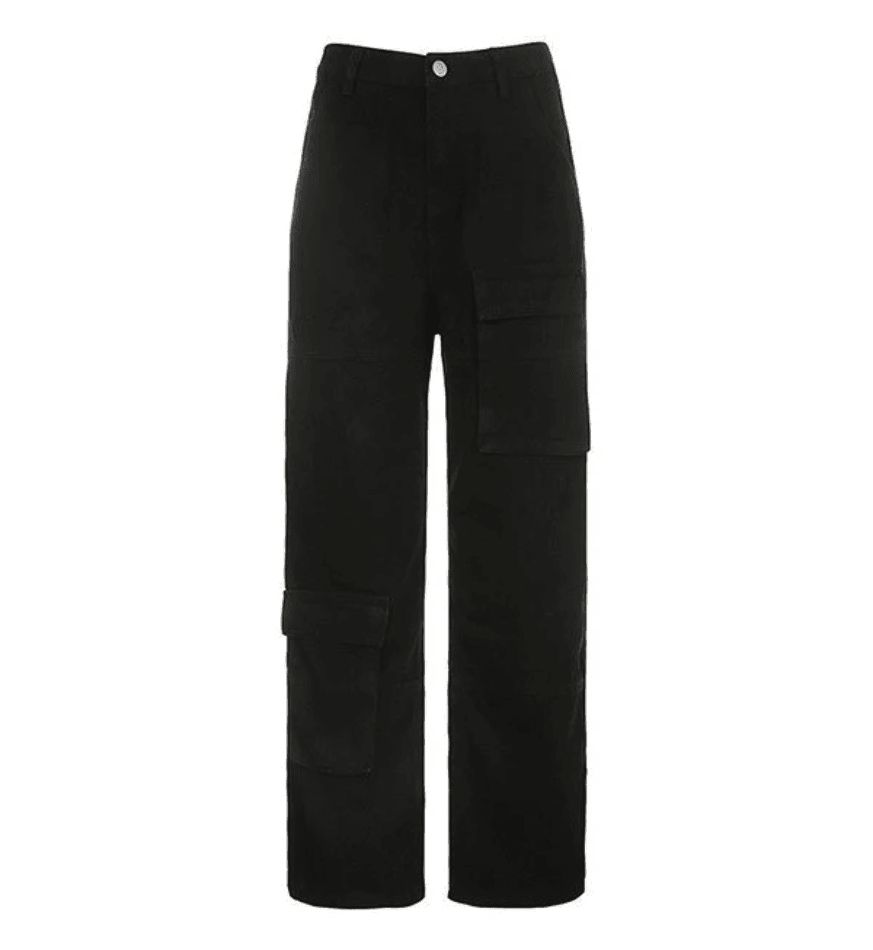 Faded black baggy cargo jeans with pocket sold by Streetwear Society product image thumbnail 5