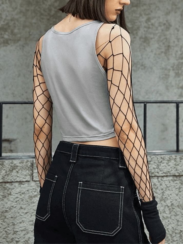 Skull Print Cropped Tank Top sold by Streetwear Society product image thumbnail 5