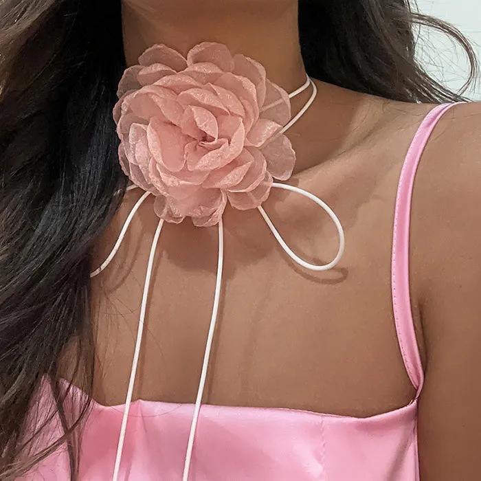 Flower Choker Necklace sold by Streetwear Society product image thumbnail 2