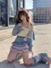 Kawaii Layered Denim Mini Skirt sold by Streetwear Society