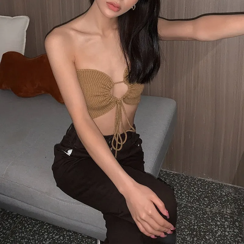 Knitting Halter Crop Top sold by Streetwear Society product image thumbnail 5