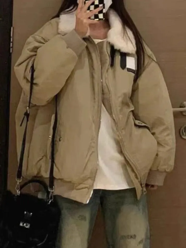 Vintage Fuzzy Collar Zip Up Jacket sold by Streetwear Society product image thumbnail 2