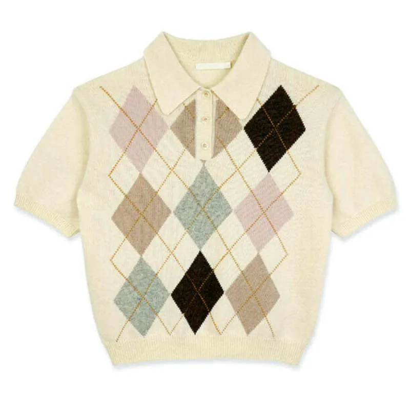 Self Made Argyle Collar Top sold by Streetwear Society