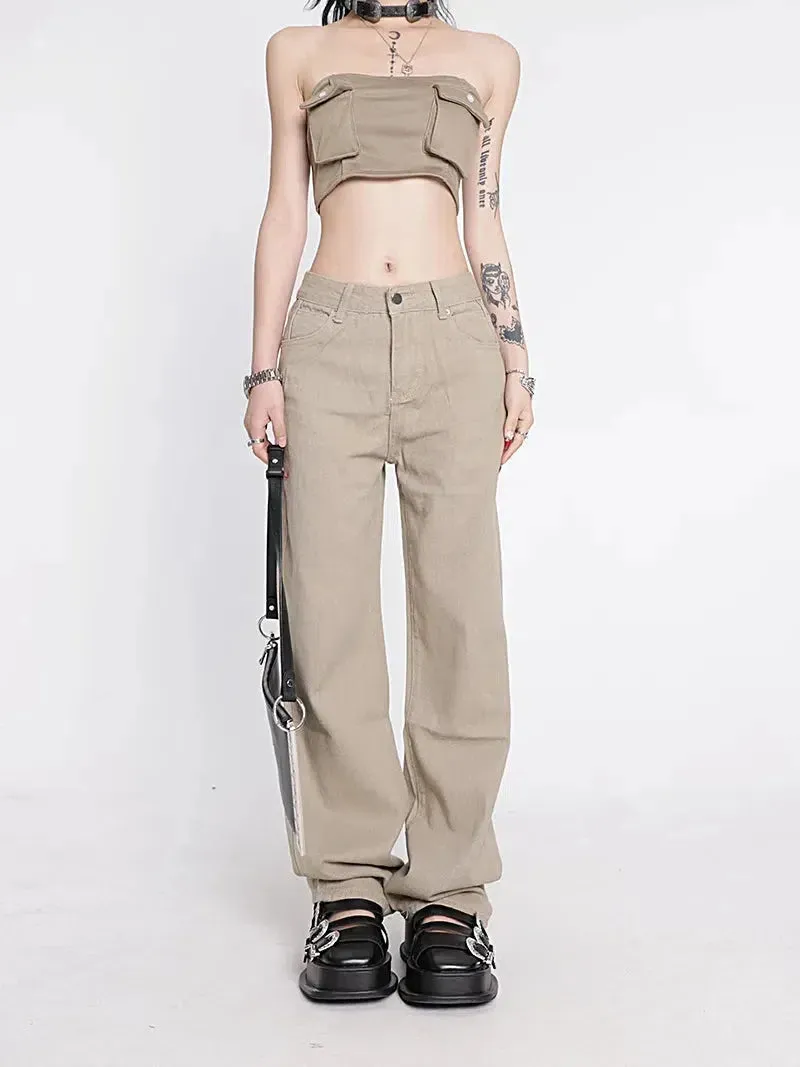 Y2K Star Pockets High Waist Jeans sold by Streetwear Society product image thumbnail 3