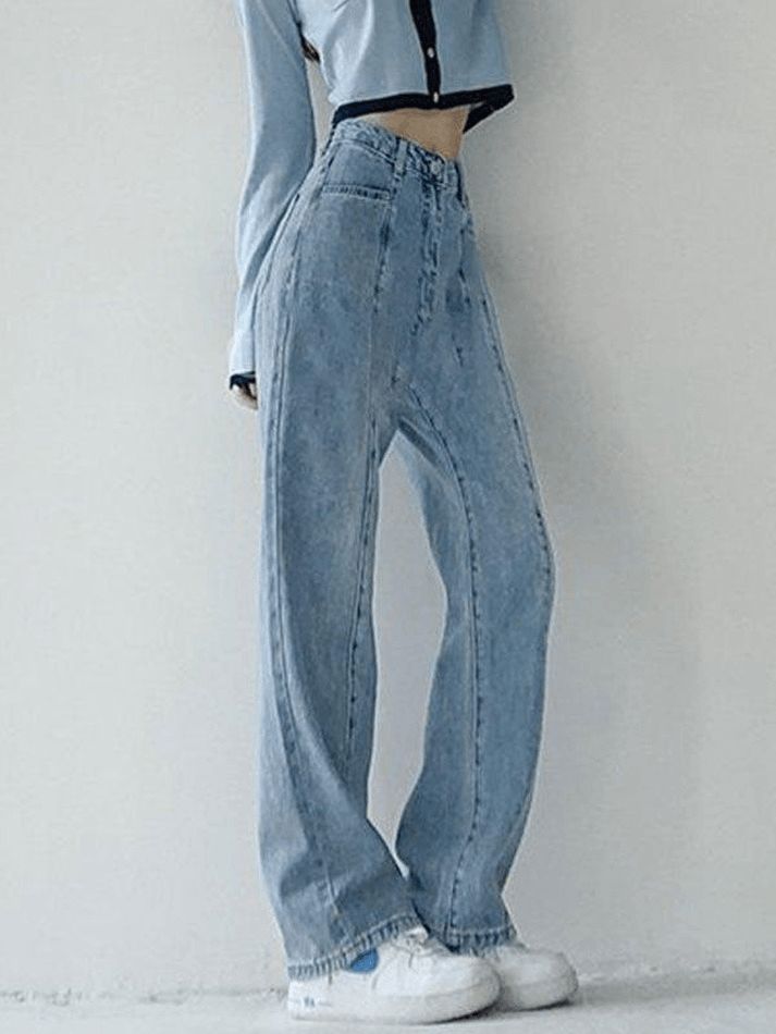 Faded boyfriend jeans with exposed seams sold by Streetwear Society product image thumbnail 3