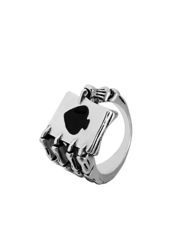 Skeleton hand poker ring sold by Streetwear Society