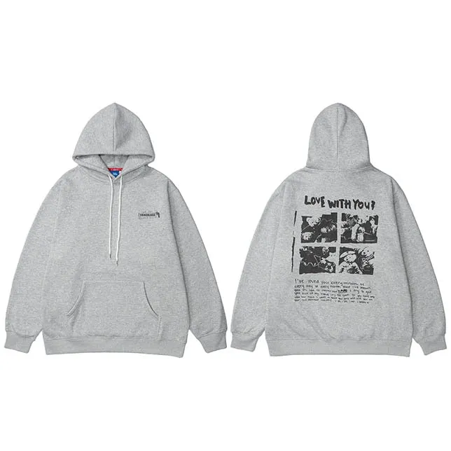 Love with you' Hoodie sold by Streetwear Society product image thumbnail 4