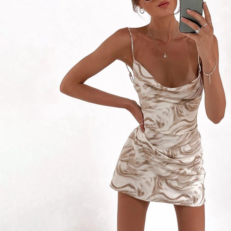 Tie Dye Print Mini Dress sold by Streetwear Society