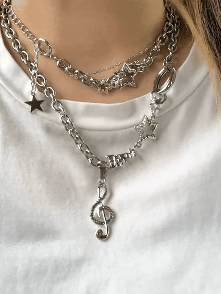 Rhinestone Decor Charm Necklace sold by Streetwear Society product image thumbnail 5