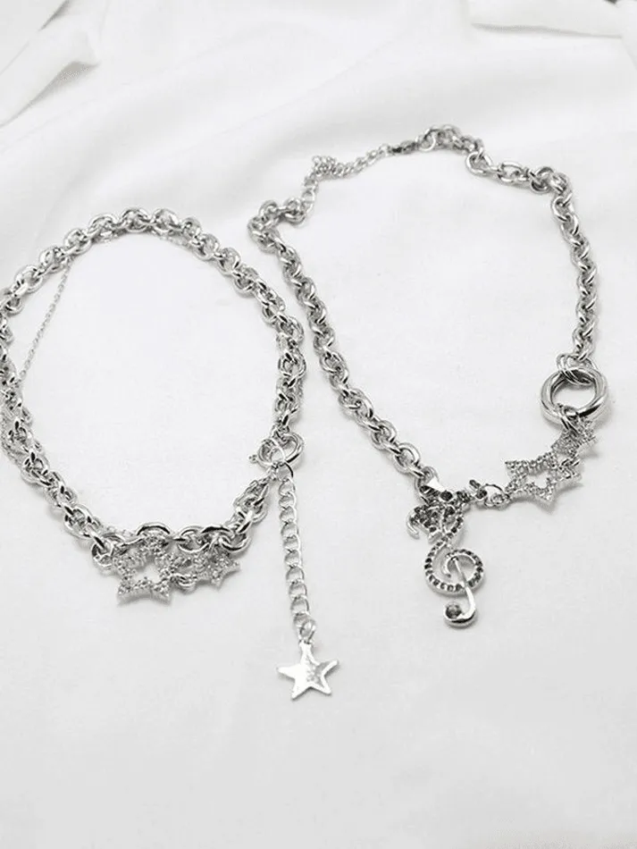 Rhinestone Decor Charm Necklace sold by Streetwear Society product image thumbnail 2