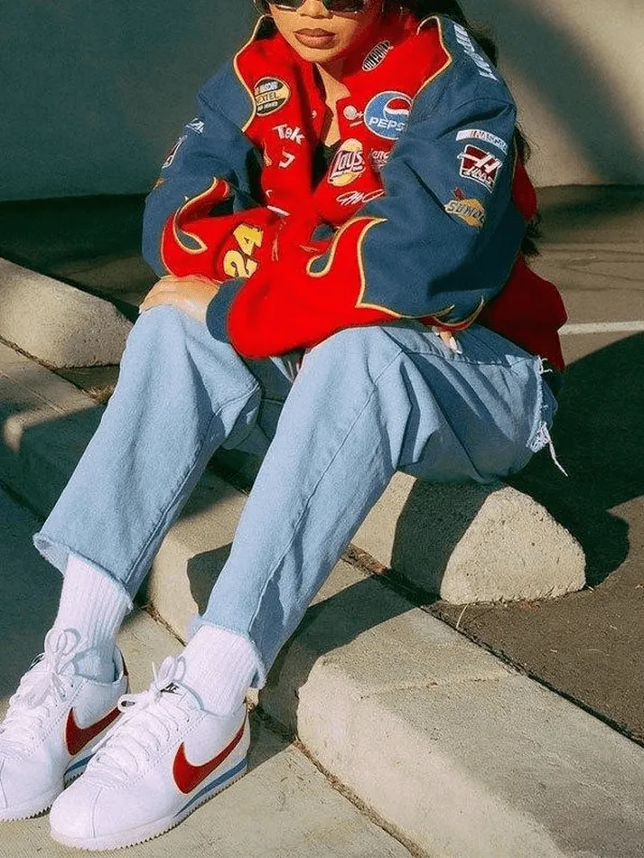 Logo Print Moto Varsity Jacket sold by Streetwear Society product image thumbnail 2