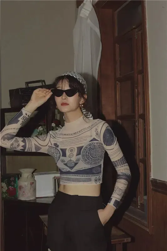 Ancient Egyptian Mystique Symbol Crop Top sold by Streetwear Society