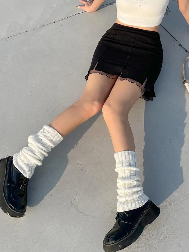 High Waist Mesh Detail Mini Skirt sold by Streetwear Society product image thumbnail 2