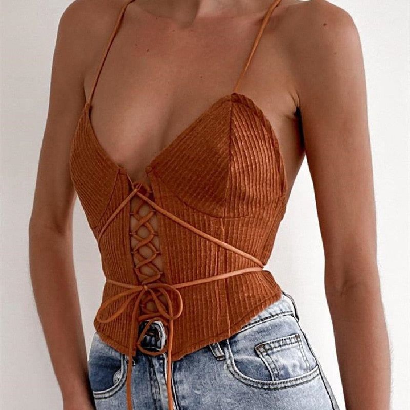 Bandage Straps Vintage Crop Top sold by Streetwear Society product image thumbnail 3
