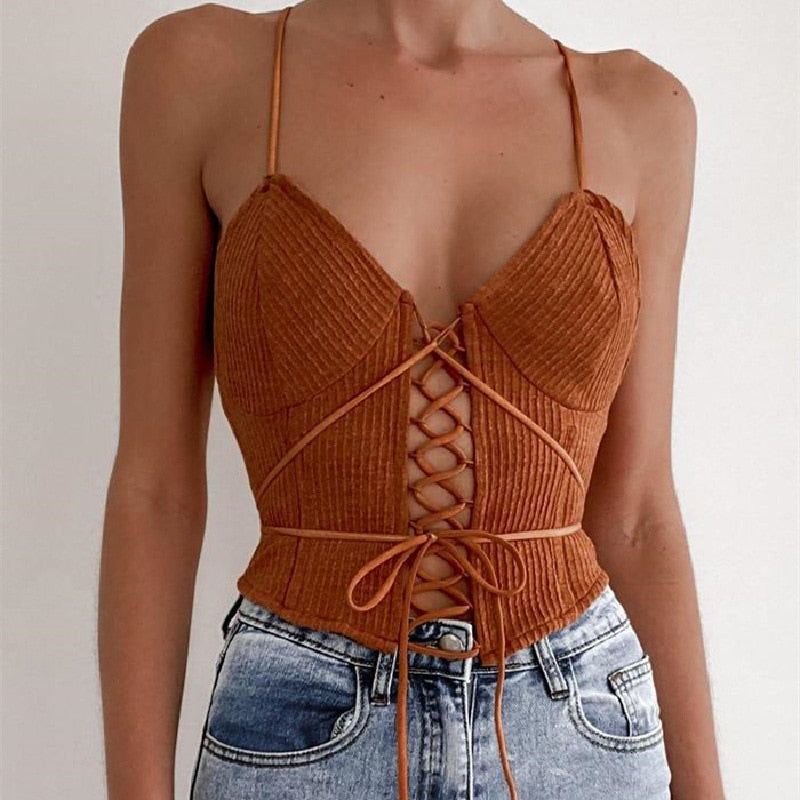 Bandage Straps Vintage Crop Top sold by Streetwear Society product image thumbnail 5