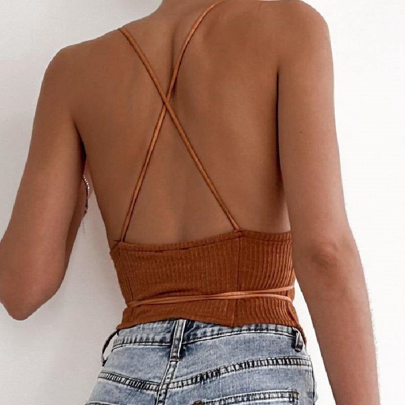 Bandage Straps Vintage Crop Top sold by Streetwear Society product image thumbnail 2
