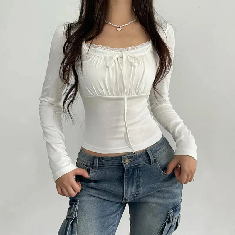 Coquette Bow Ruched Bust Top sold by Streetwear Society