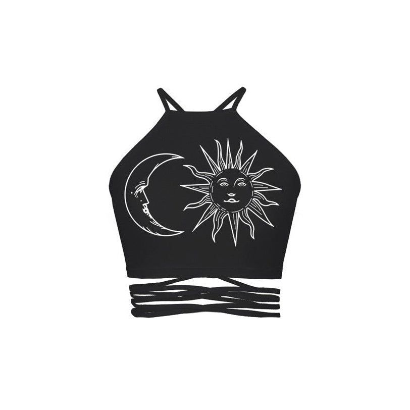 Sun & Moon Crop Top sold by Streetwear Society