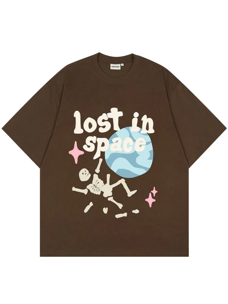 Lost in Space' Graphic Print Cotton T-Shirt sold by Streetwear Society product image thumbnail 4