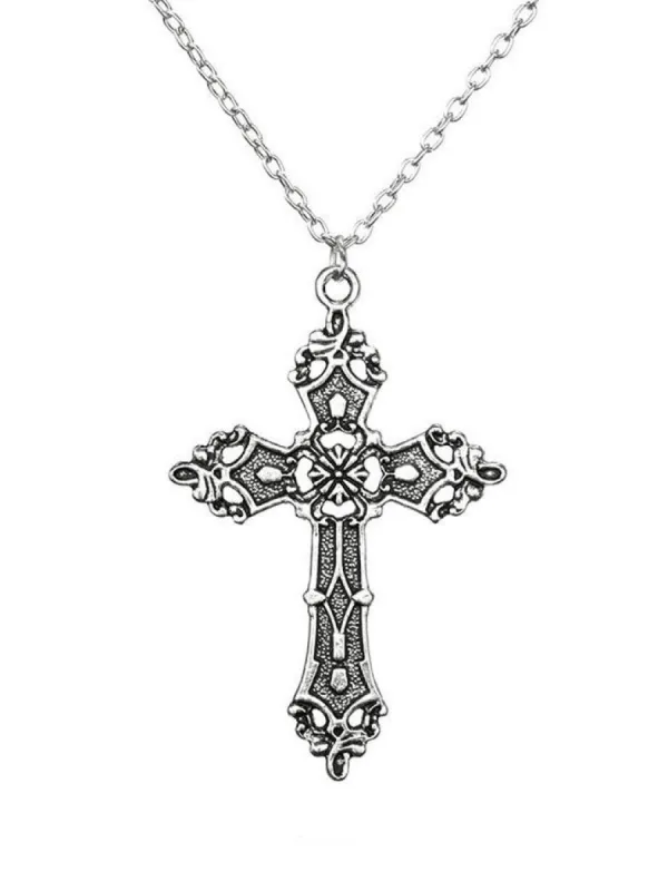 Vintage baroque cross necklace sold by Streetwear Society