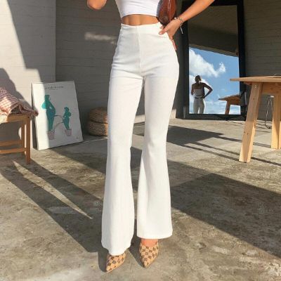 High Waist Wide Leg Ribbed Knitted Pants sold by Streetwear Society