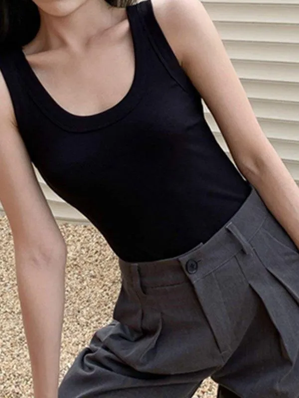 Solid Rib Tank Top sold by Streetwear Society product image thumbnail 5