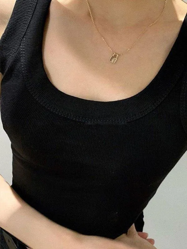 Solid Rib Tank Top sold by Streetwear Society product image thumbnail 3