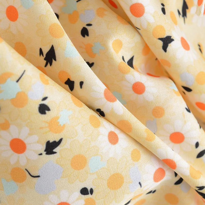 Floral Print Square Collar Butterfly Sleeve Mini Dress sold by Streetwear Society product image thumbnail 6