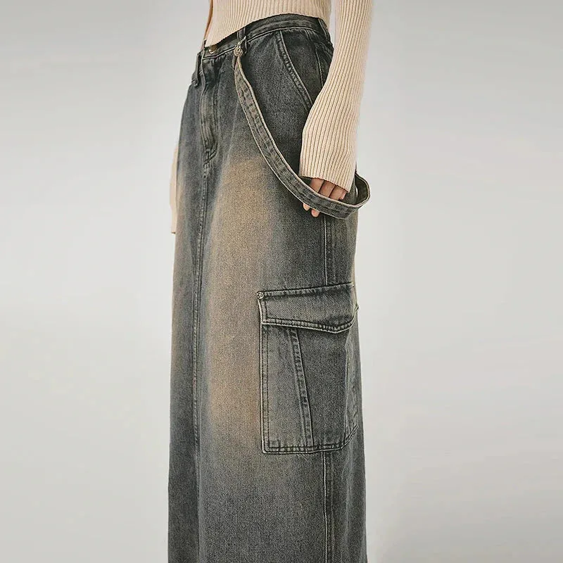Y2K Side Strap Cargo Maxi Skirt sold by Streetwear Society product image thumbnail 4