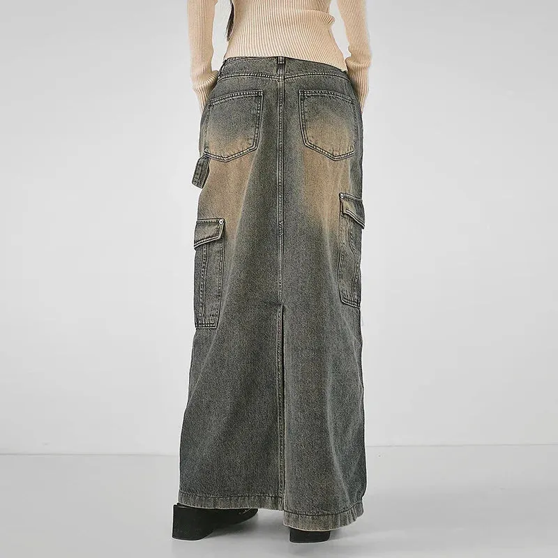 Y2K Side Strap Cargo Maxi Skirt sold by Streetwear Society product image thumbnail 3