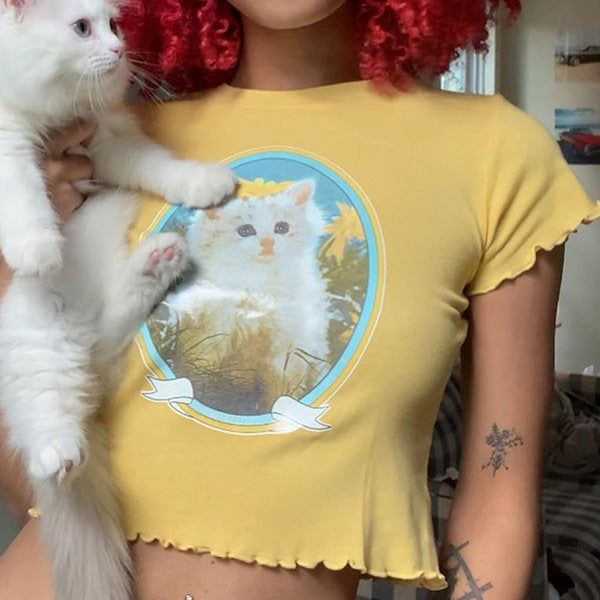Kitty Love Baby Tee sold by Streetwear Society product image thumbnail 2