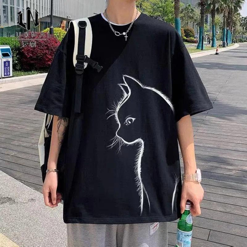 Front Printed Cat Tee sold by Streetwear Society