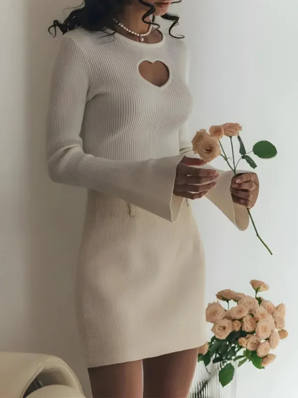 Heart Cut Out Corduroy Top sold by Streetwear Society