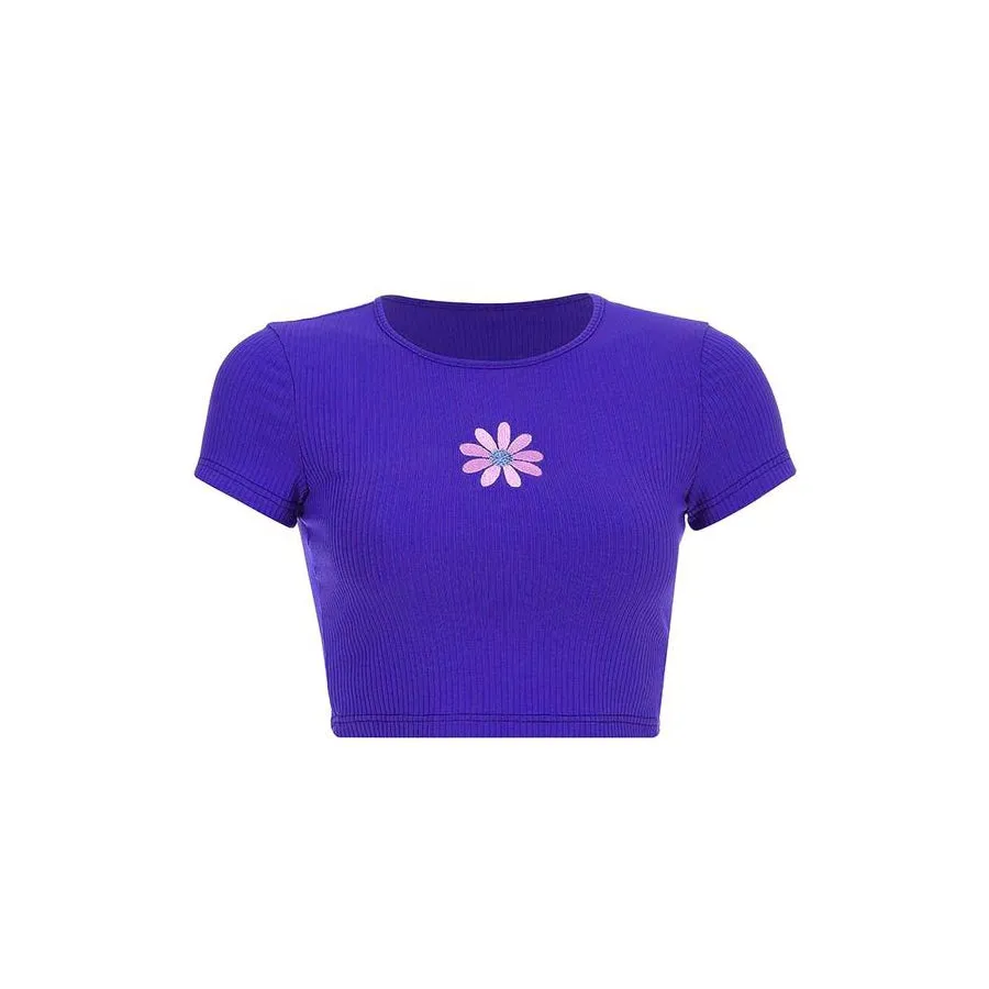 Daisy Ribbed Top sold by Streetwear Society