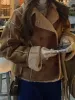 Vintage Brown Lambswool Splice Short Jacket sold by Streetwear Society